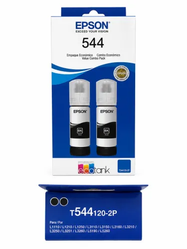 Kit Novo com 2 frascos de Tinta Preta Epson 544