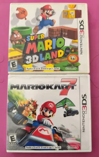 Jogos Nintendo 3DS. Mario 3D Land e Mario Kart 7