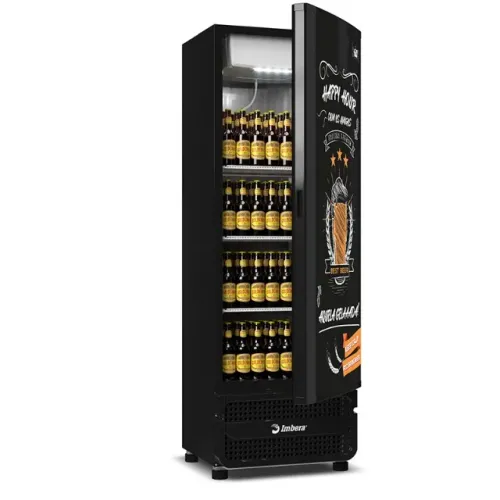 Cervejeira Imbera 485lts CCV-315 Porta Adesivada Happy Preta