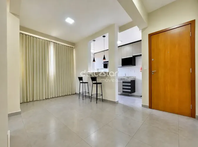 Apartamento para locação com 2 quartos, armários planejados e uma vaga, Mantiqueira, Belo