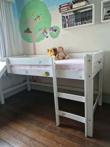 Cama Alta Infantil com Escorregador