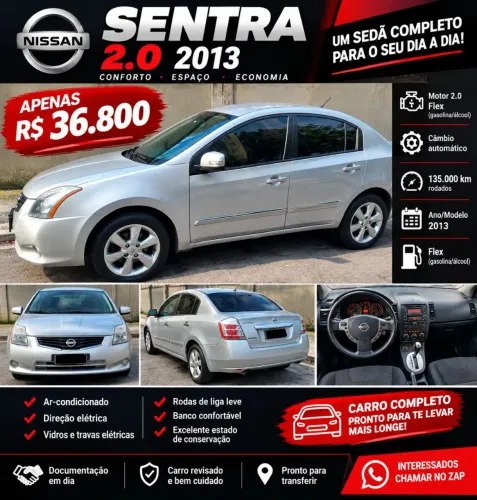 Nissan Sentra S 2.0/ 2.0 Flex Fuel 16V Aut. 2013