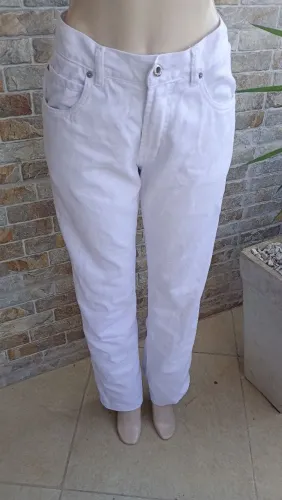 Calça masculina de sarja branca tamanho 40.