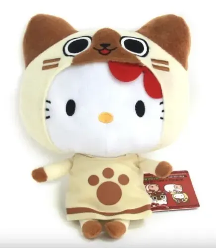 Pelúcia Banpresto Monster Hunter Airou Sanrio Hello Kitty