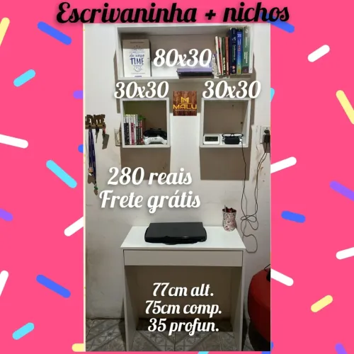 Escrivaninha + nichos 
