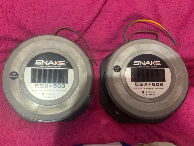 Alto Falante Woofer Snake ESX 608 - 8 Polegadas - 300W RMS / 600W Musical