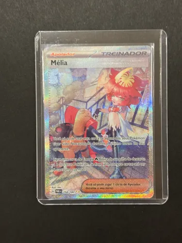 Carta Pokémon Mélia 254/182, em português, versão Ilustração Rara Especial.