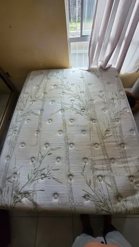 Cama Box+ colchão Queen Size imperatore Eco Bambu 158x198x74 Herval