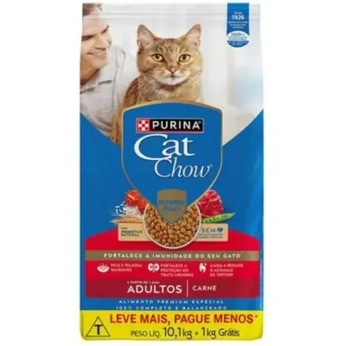 Ração Purina Cat Chow Gatos Adultos Sabor Carne