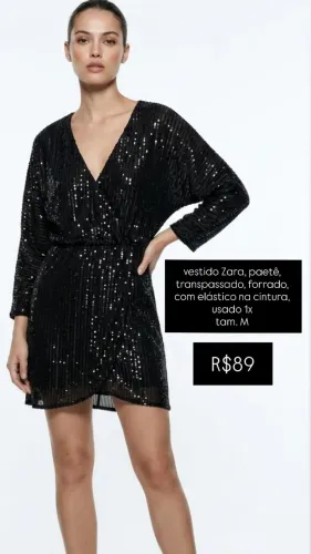 Vestido Zara Paete