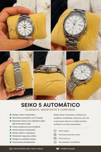 Seiko 5 Automático - Clássico, Elegante e Confiável 