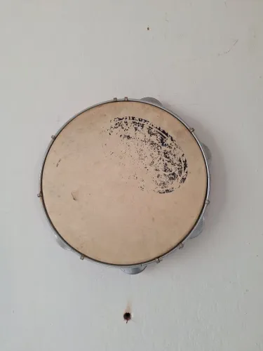 Pandeiro de couro tamanho médio