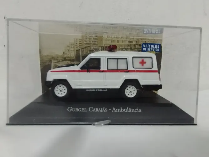 Miniatura Gurgel Carajás Ambulância escala 1:43