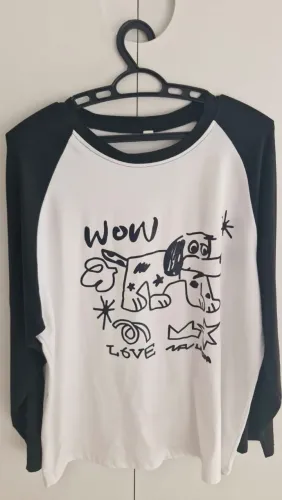 Blusa manga longa cachorrinho fofo