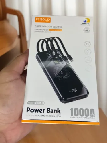 Carregador Portátil sem Fio Power Bank - BTE-17 A?Gold an7