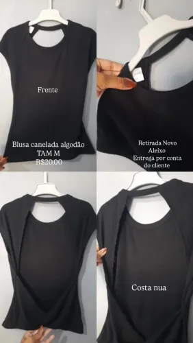 Blusa canelada algodão