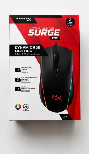 Mouse Gamer HyperX Pulsefire Surge RGB Novo Lacrado