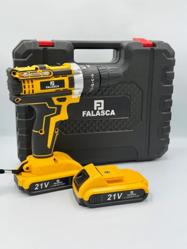 Parafusadeira e Furadeira 21V Nova 2 Baterias Lítio Maleta Impacto Brocas Bits