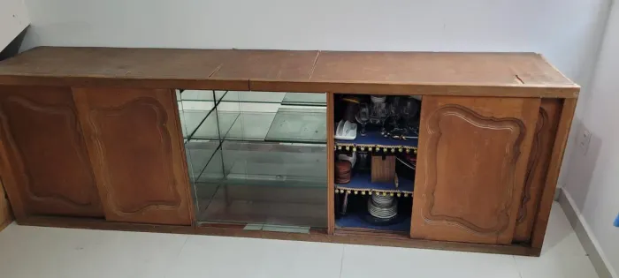 Aparador buffet madeira maciça 2,70x0,50x0,85