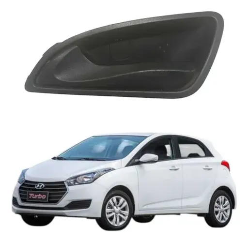 Maçaneta Interna Porta Traseira Esquerda Hb20 2013 A 2019 Preto Traseira