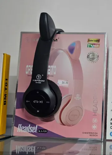 Fone ouvido Bluetooth gatinho 