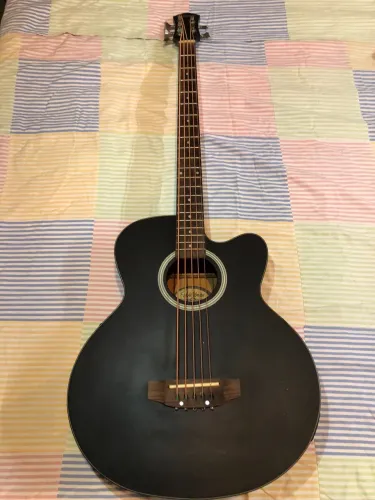 ? BAIXOLÃO WALDMAN 5 CORDAS ELETROACÚSTICO PRETO | GRAVE PROFUNDO + PRONTO PRA USO