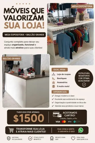 Móveis para loja preço baixo pra vender rápido