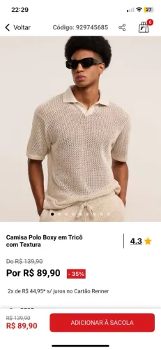 Camisa polo nova