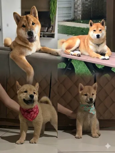 Lindos filhotes de Chow com Shiba Inu (Chowba)