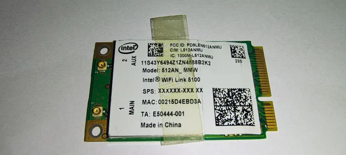 Intel Wifi 5100 Wireless Mini PCI-E Card 300Mpbs 802.11a/b/g/n