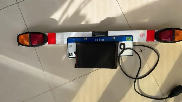 Régua Sinalizadora Para Transbike + Suporte De Placa