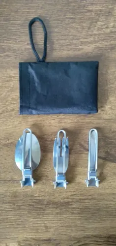 Kit de Talheres Dobráveis em Aço Inox