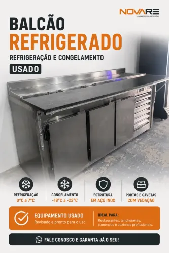 Balcão refrigerador e congelado