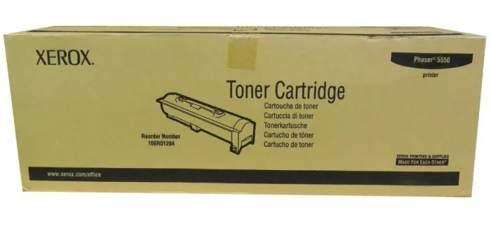 Lote com 5 Toner Xerox 5550 / 106R01294 Black Original Novo Caixa Boa e Caixa Avariada