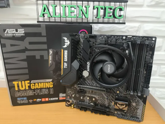 Kit Upgrade, AMD Ryzen 7 5700G 8/16 + Placa Mãe B450m Asus tuff pro Semi novo