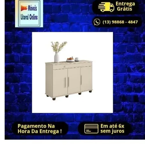 BALCÃO 3 PORTAS RUBI RV A PREÇO DE CUSTO ! SEM MONTAGEM 620,00. A VISTA TEM DESCONTO!