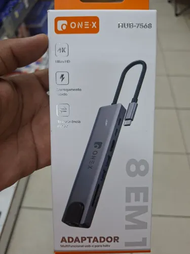 Adaptador Hub USB-C 8 em 1 Hdmi 4k