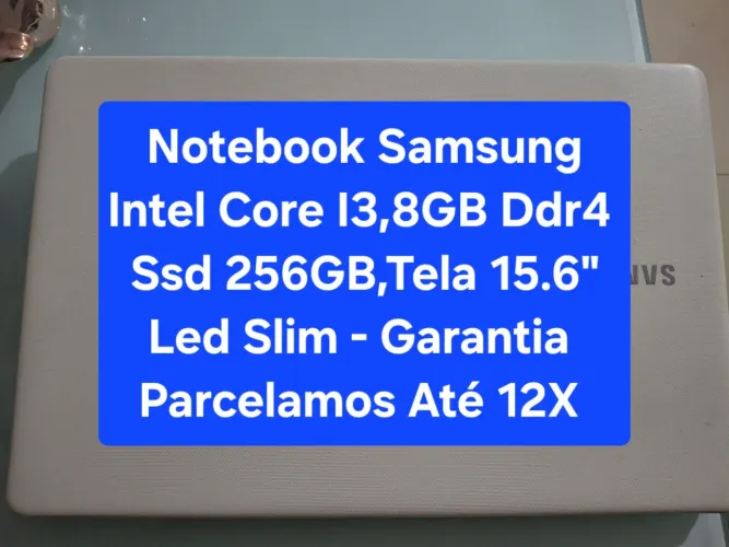 Notebook Samsung Branco Intel Core I3,8GB Ddr4,Ssd 256GB - Garantia.