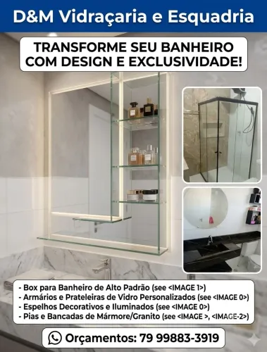 Armários planejados, box, pias, mármores, porcelanatos