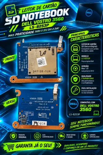 Leitor De Cartão Original SD DELL VOSTRO 3560