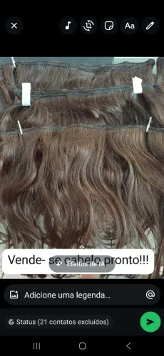 CABELO 100% NATURAL, 45 CM COR NATURAL