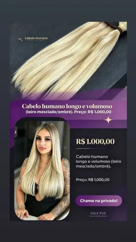 ? Cabelo Humano ? Loiro Mesclado ?
