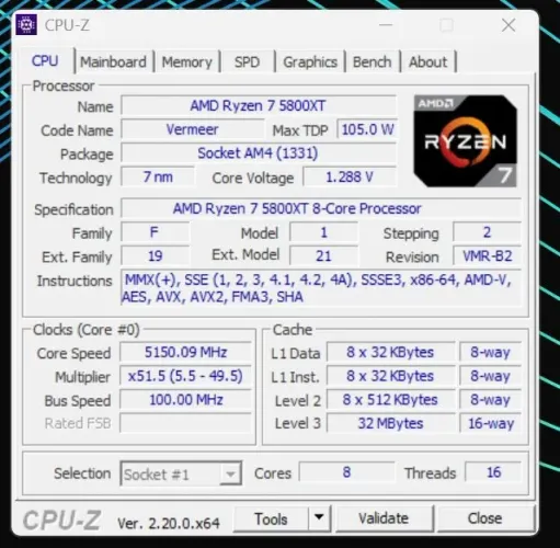 Ryzen 7 5800xt