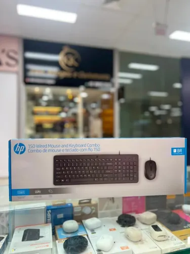 COMBO DE TECLADO E MOUSE USB COM FIO HP 150
