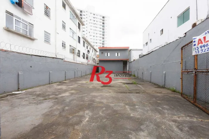 Terreno para alugar, 470 m² por R$ 13.350,00/mês - Macuco - Santos/SP