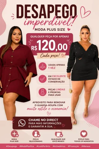 Macaquinhoe vestido  Plus Size 