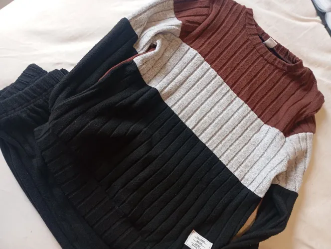 Conjunto infantil menino tricô