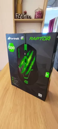 MOUSE GAMER RAPTOR - FORTREK - "NOVO CAIXA LACRADA"