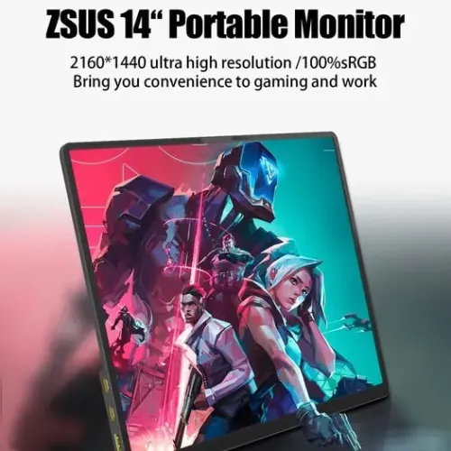 Monitor 14 pol. 2K Portátil 15: 10 2160*1440 IPS HDMI TYPEC For Laptop XBox PS4/5 Switch C