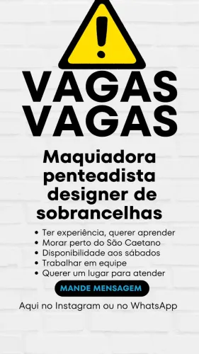 Preciso de Maquiadoras, penteadistas